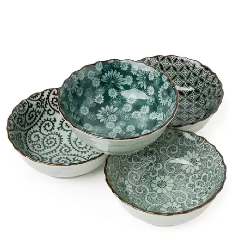 MIYA Company Bowl Sets^Antique Green 4.75" Bowl Set