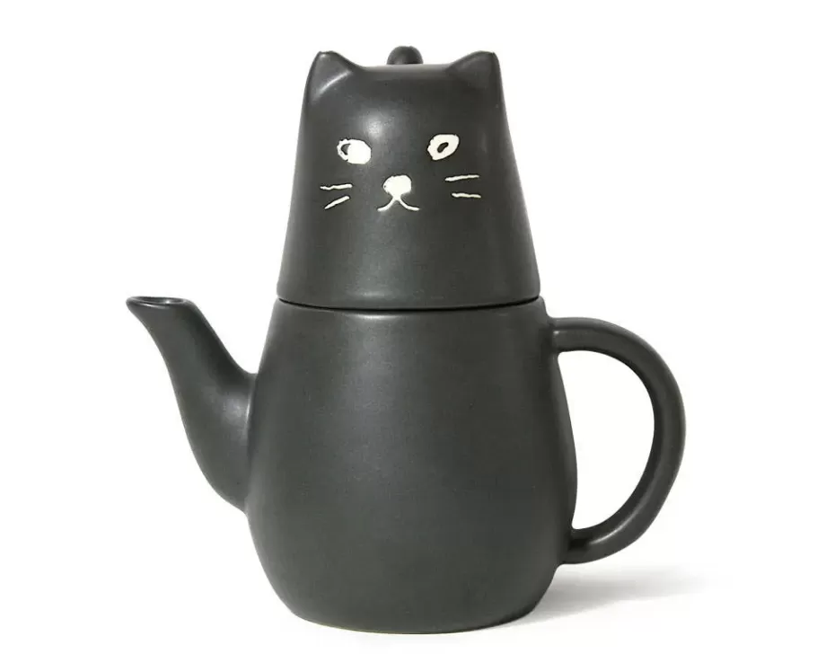 MIYA Company Cats^Black Cat Tea Set