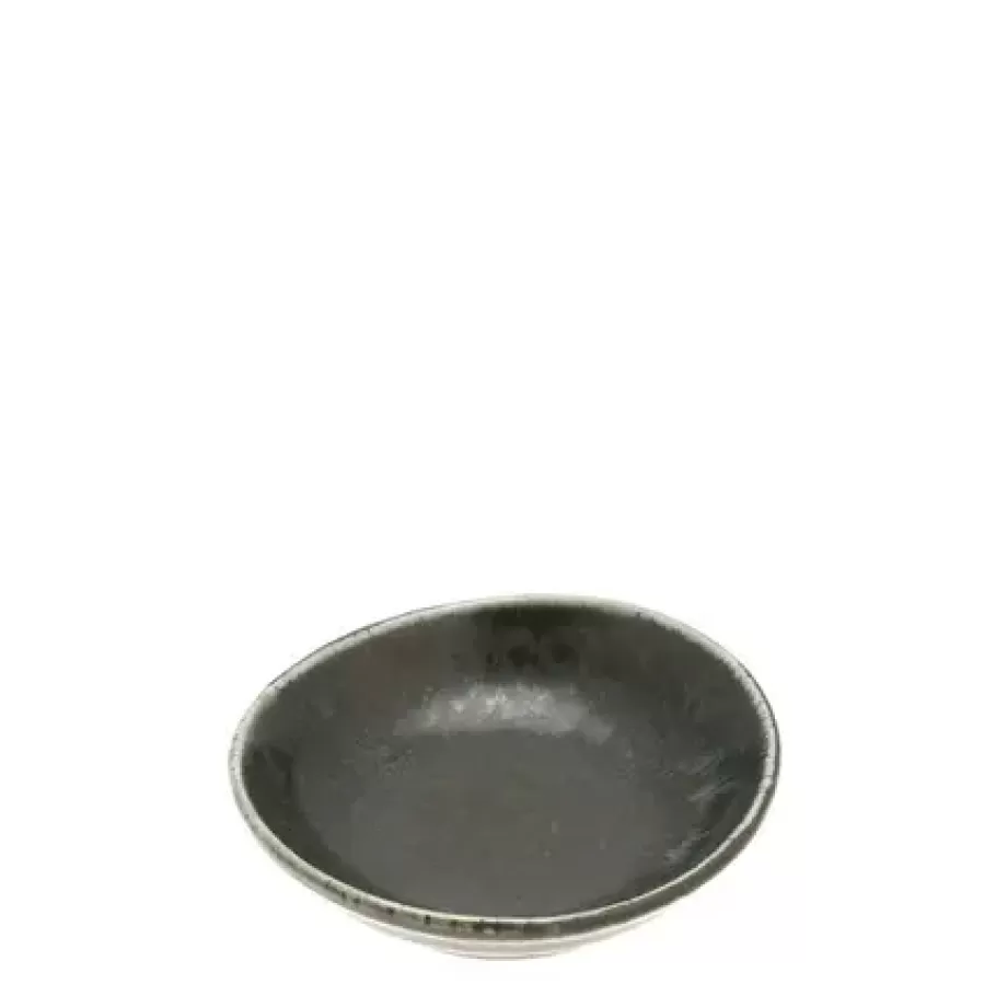 MIYA Company Sauce Dishes^Black Cosmos Shell Sauce Dish 3-1/4"