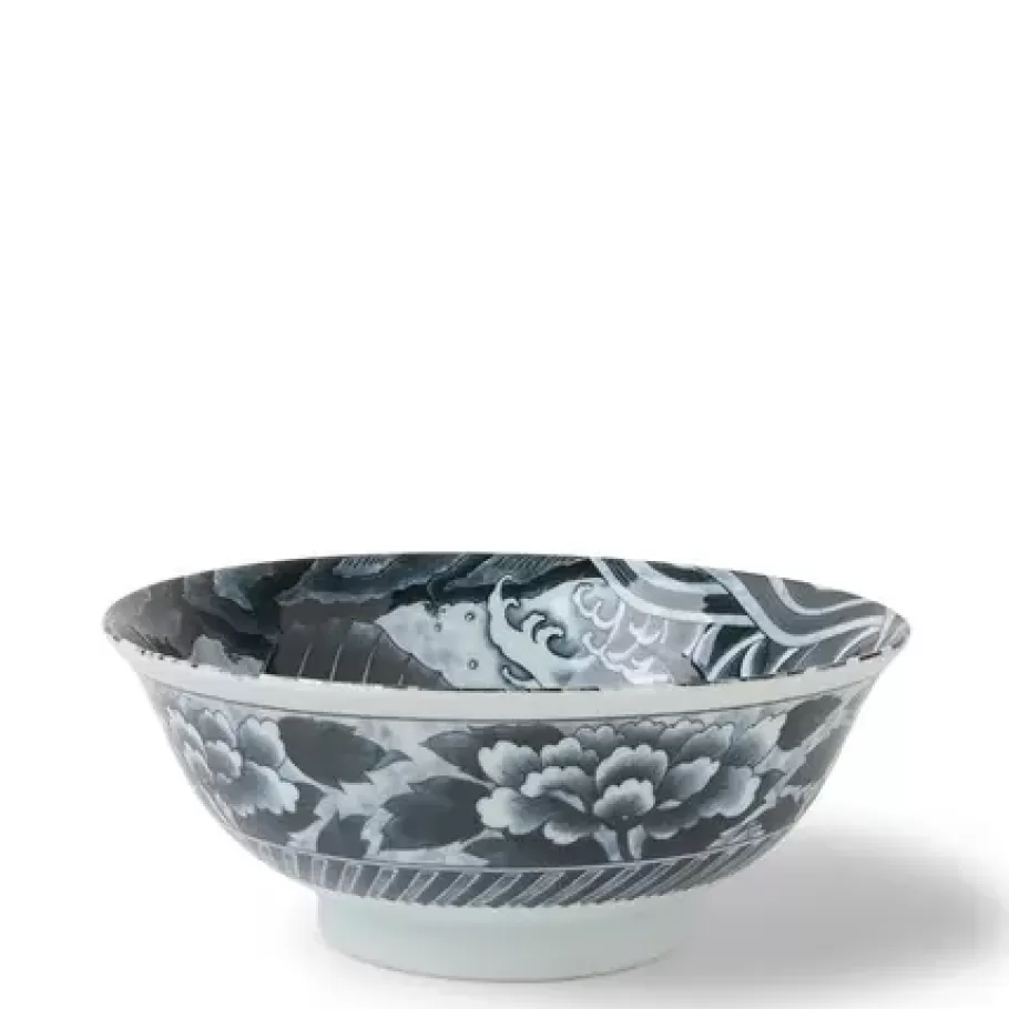 MIYA Company Bowls^Black Ko-Imari Carp Bowl 8-1/4"