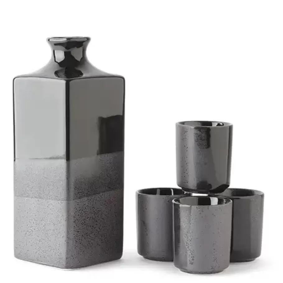 MIYA Company Sake Sets^Black Ombre Sake Set