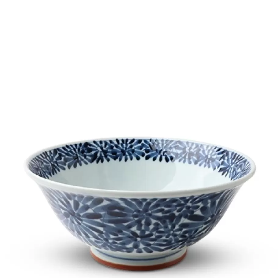 MIYA Company Ramen Bowls^Blue & White Floral 7.75" Noodle Bowl