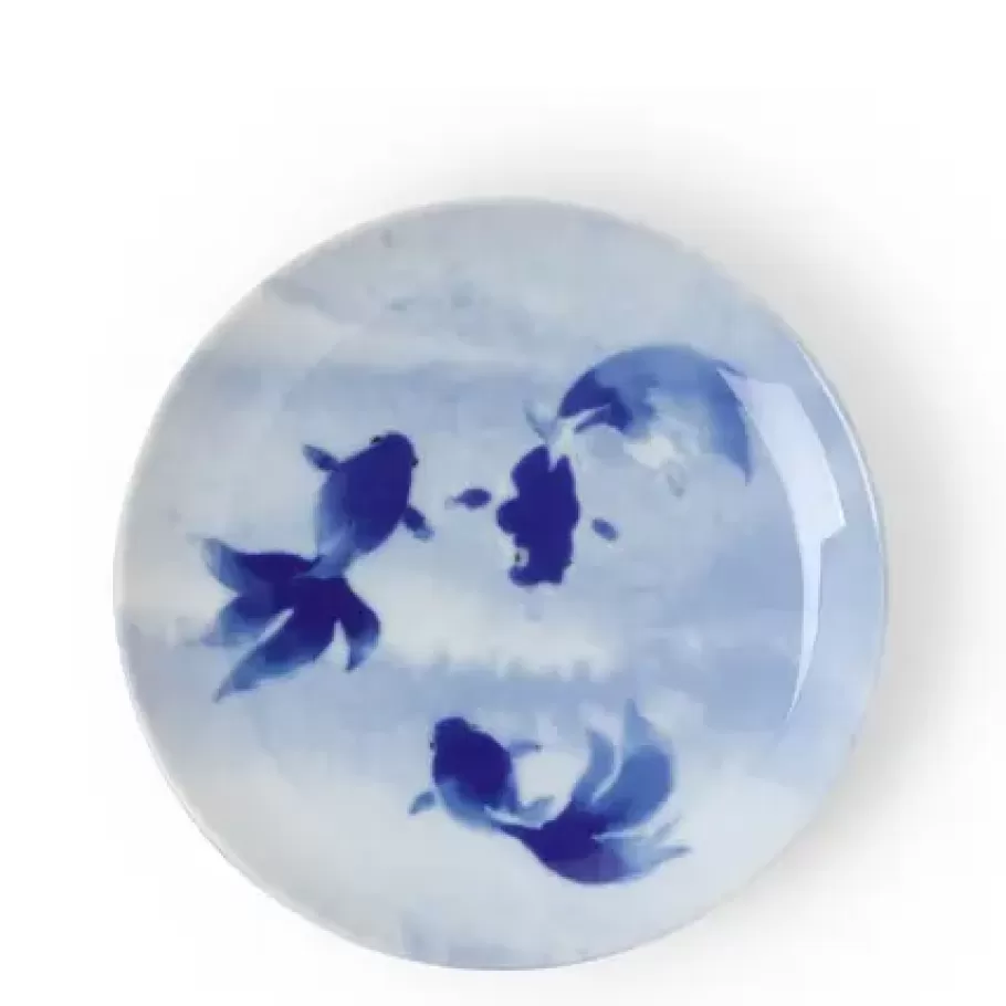 MIYA Company Plates^Blue Fish Swimming Plate