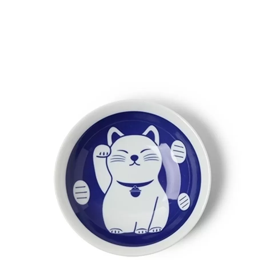 MIYA Company Plates^Blue Fortune Cat 6.5" Plate