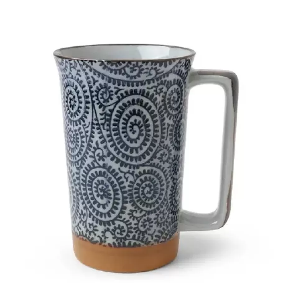 MIYA Company Mugs^Blue Karakusa 12 Oz. Tall Mug