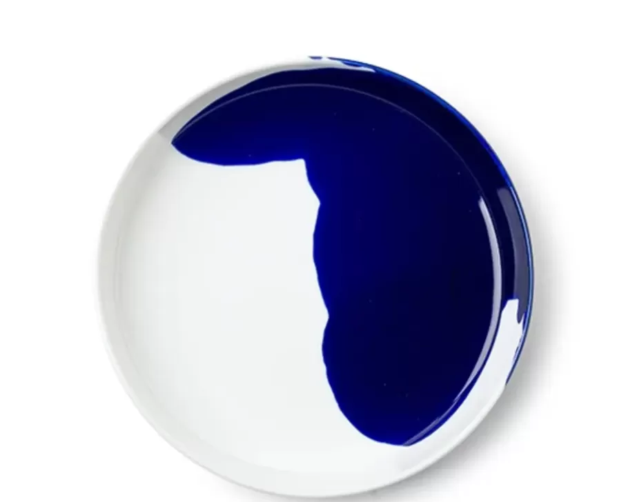 MIYA Company Medium Plates^Blue Splash 7.75" Plate