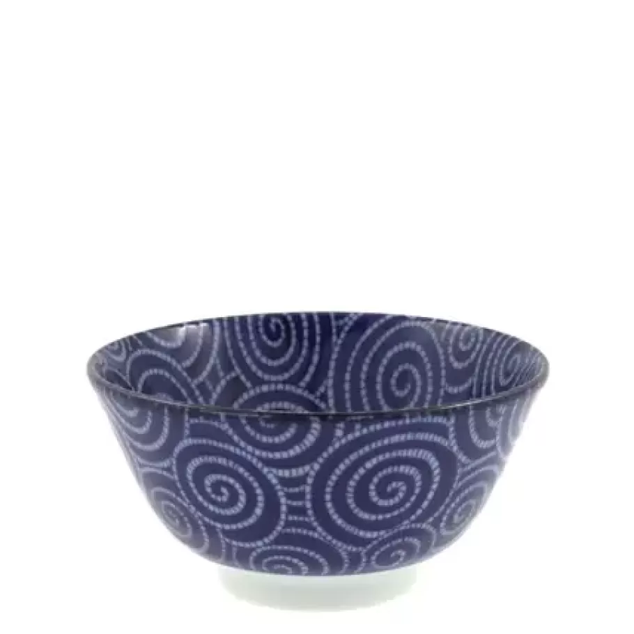 MIYA Company Blue & White 6" Bowls^Bowl Cobalt Cloud Swirls 5.75"