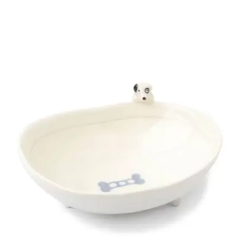 MIYA Company Bowls^Bowl Footed With Dog & Bone Design