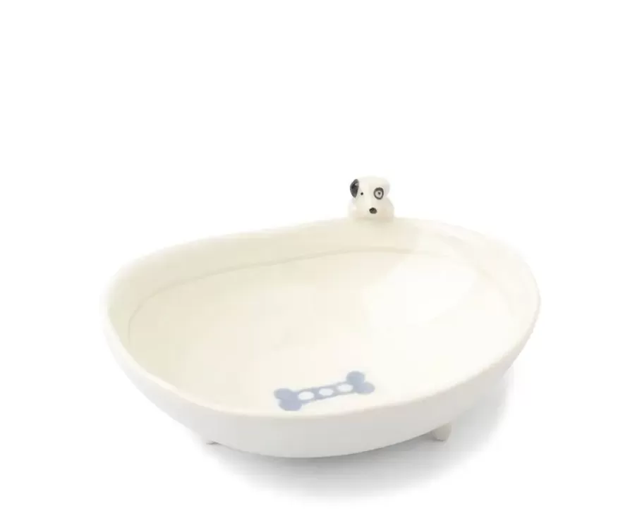 MIYA Company Bowls^Bowl Footed With Dog & Bone Design