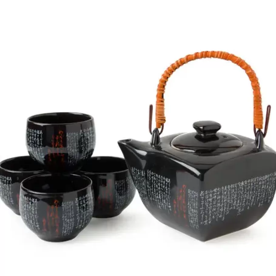 MIYA Company Tea Sets - Ceramic^Calligraphy Black Tea Set