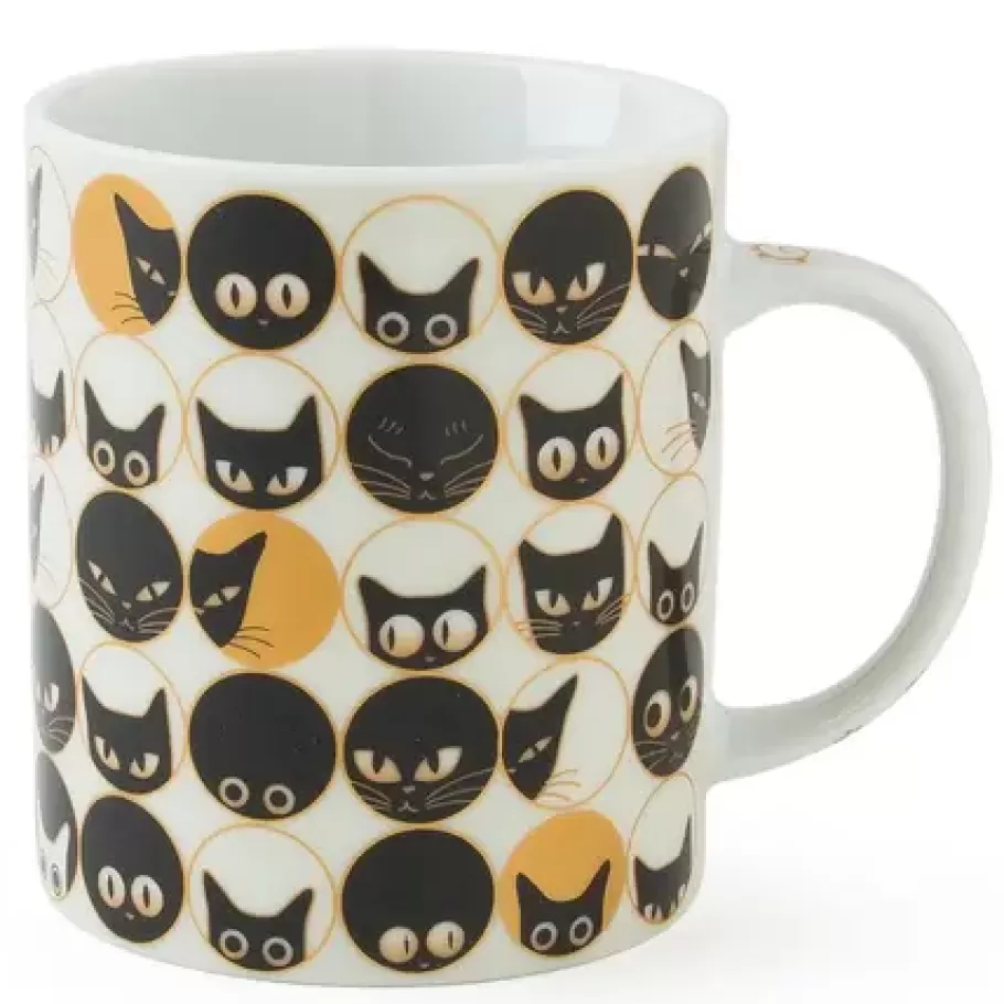 MIYA Company Cups/Mugs^Cat Eyes 8 Oz. Mug - White