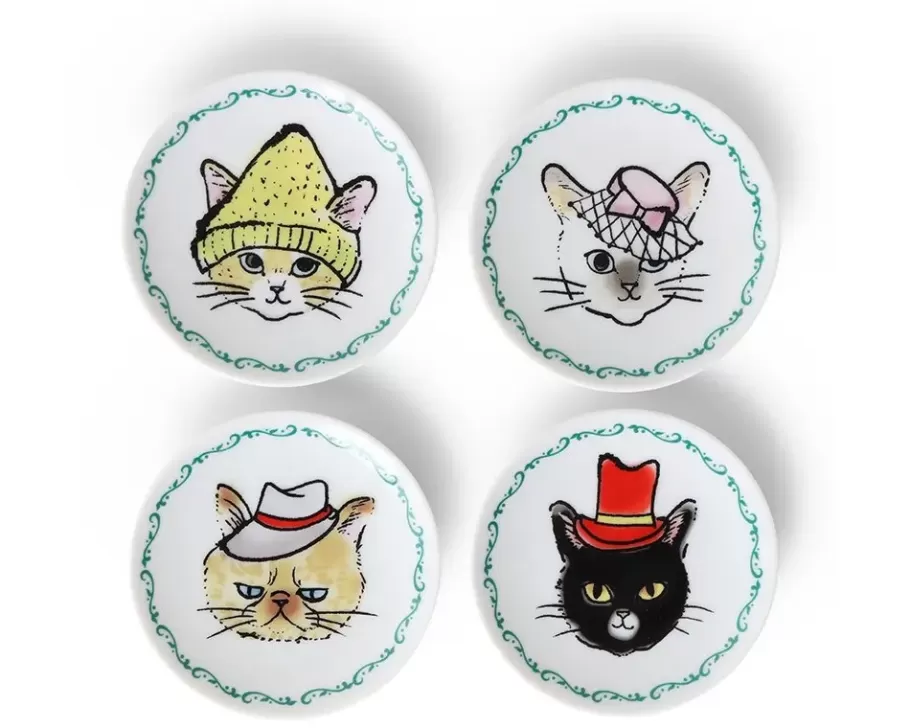 MIYA Company Plates^Cats In Hats Mini Plate Set