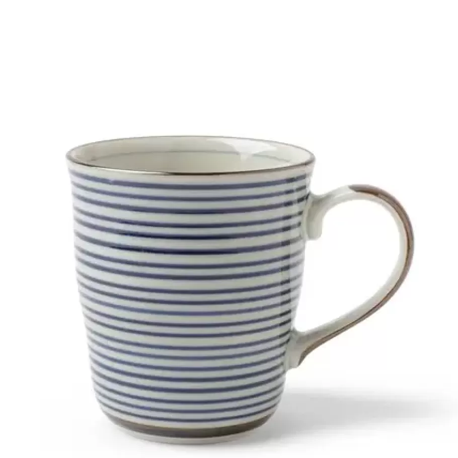 MIYA Company Mugs^Celadon Stripes 8 Oz. Mug