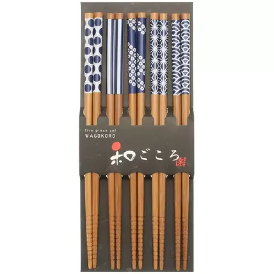 MIYA Company Chopsticks^Chopsticks Set Bamboo Waka Blue/White