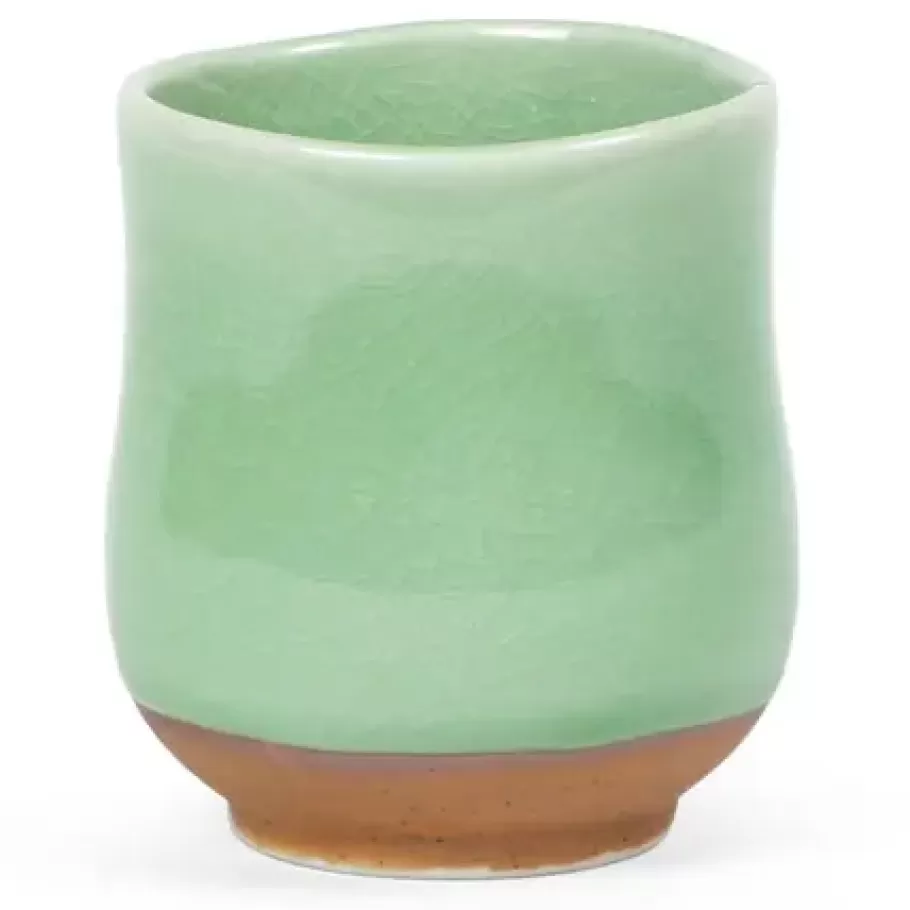 MIYA Company Teacups^Crackle Green Teacup