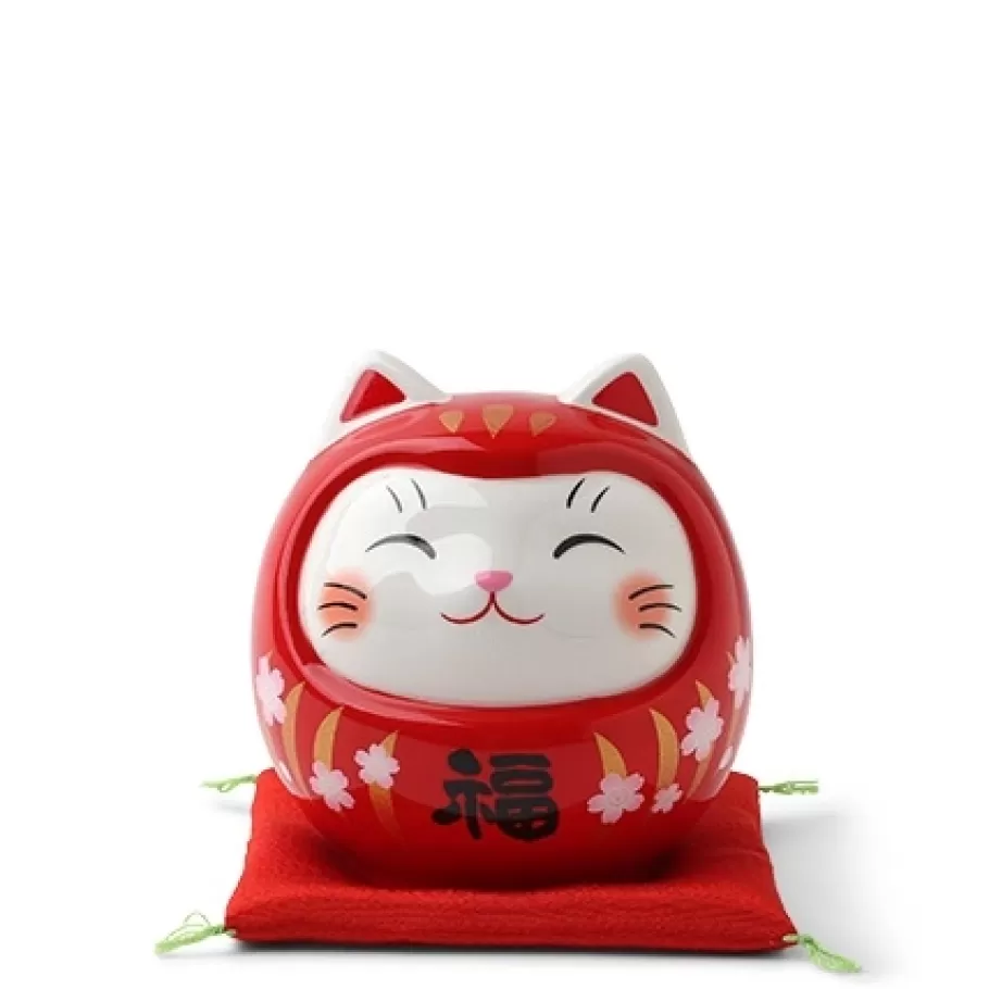 MIYA Company Figurines^Daruma Fortune Cat Bank 3.75"