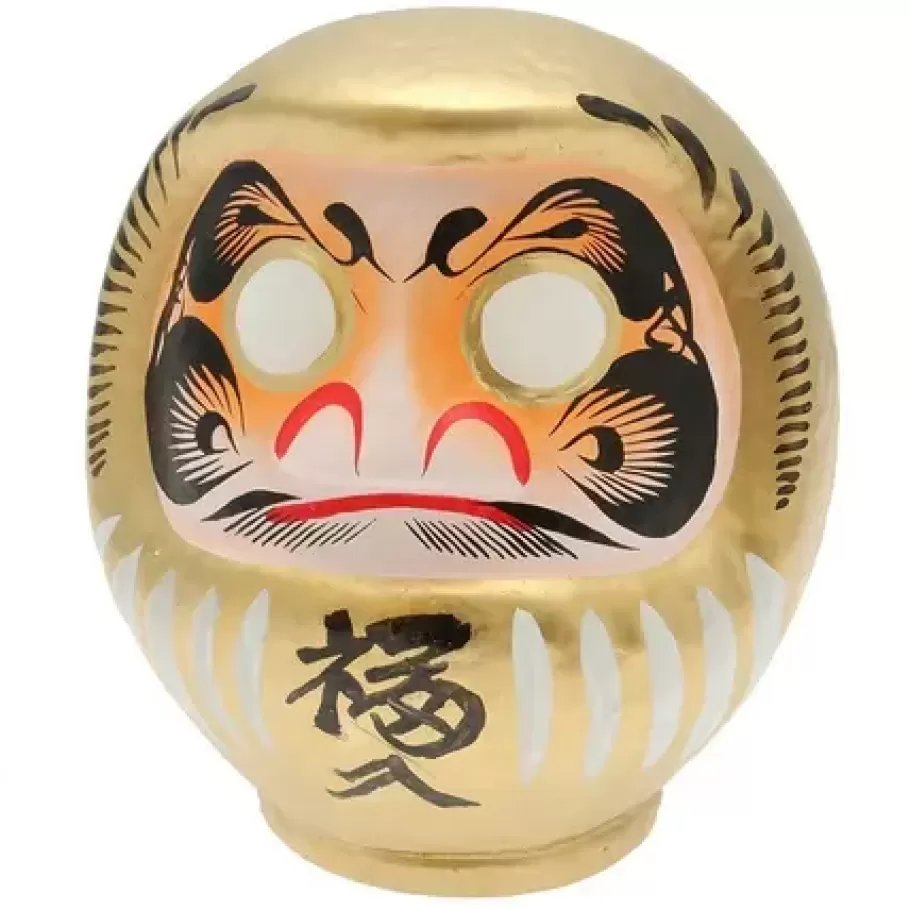 MIYA Company Figurines^Daruma Gold Wealth 7-3/4"