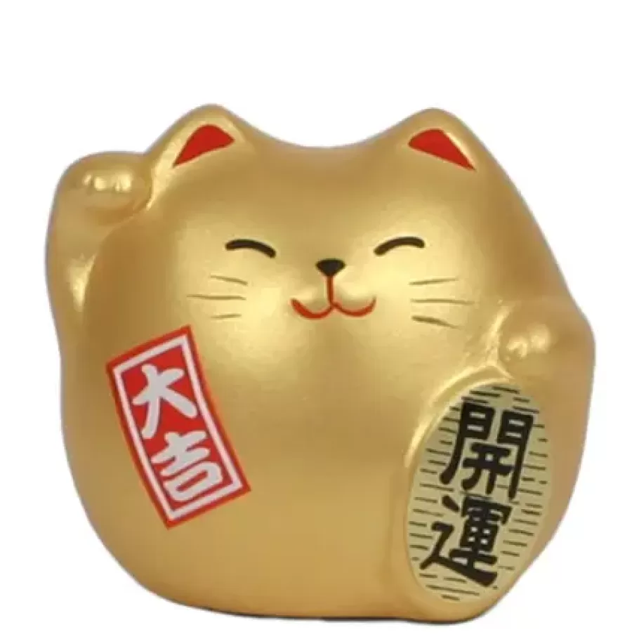 MIYA Company Figurines^Feng Shui Cat 2.25" - Gold