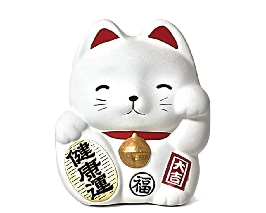 MIYA Company Figurines^Feng Shui Fortune Cat Bank - White