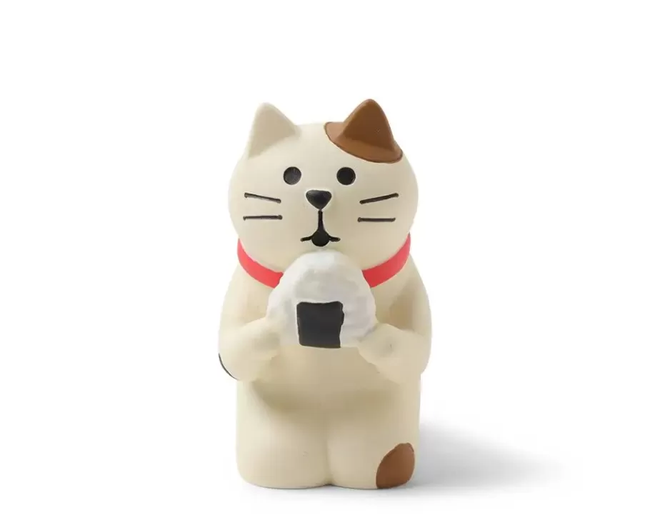 MIYA Company Cats^Figurine Cat With Omusubi