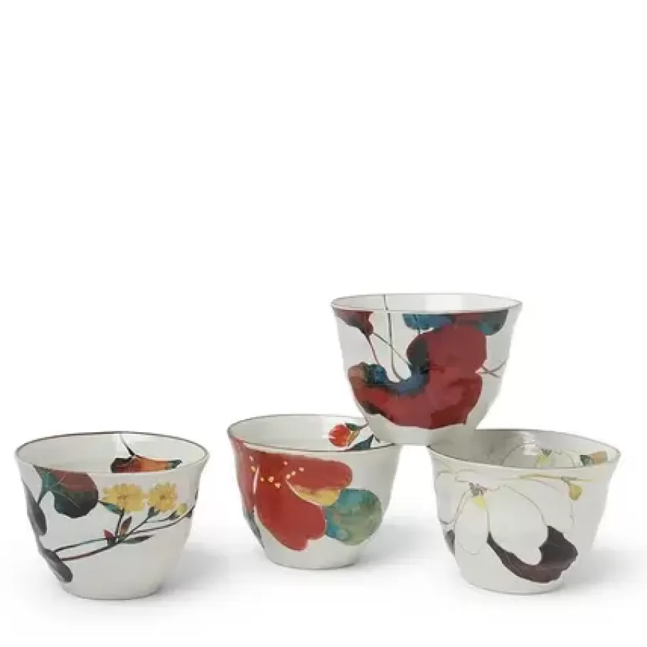 MIYA Company Cup/Mug Sets^Floral Fall 7 Oz. Teacup Set