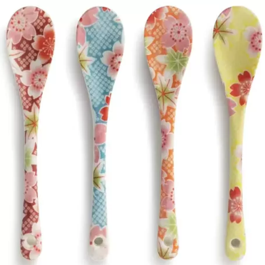 MIYA Company Other Utensils^Floral Print Dessert Spoon Set