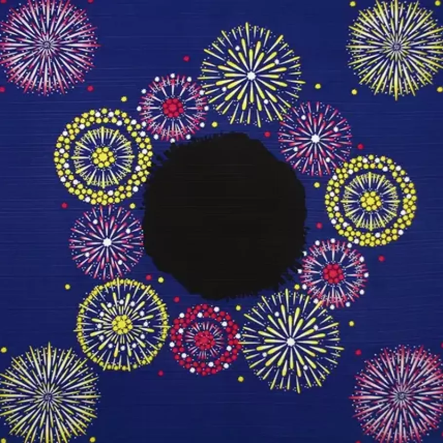 MIYA Company Furoshiki & Tenugui^Furoshiki Fireworks 20" Sq.