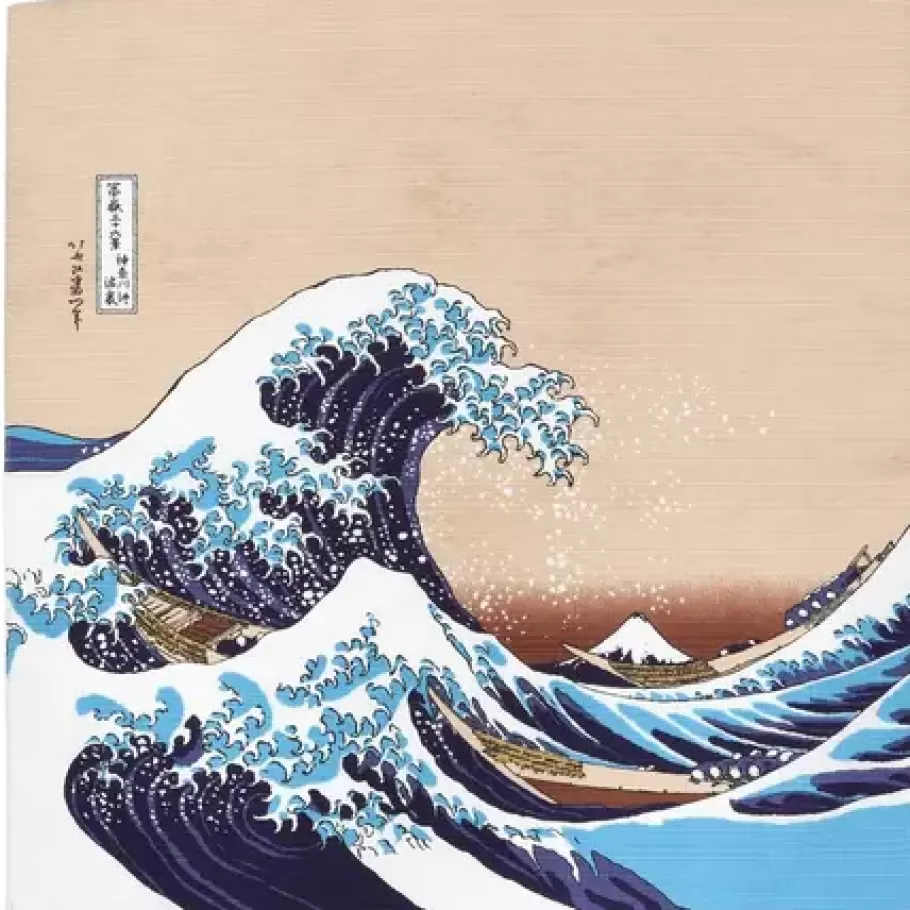 MIYA Company Furoshiki & Tenugui^Furoshiki Hokusai 19.75" Sq.