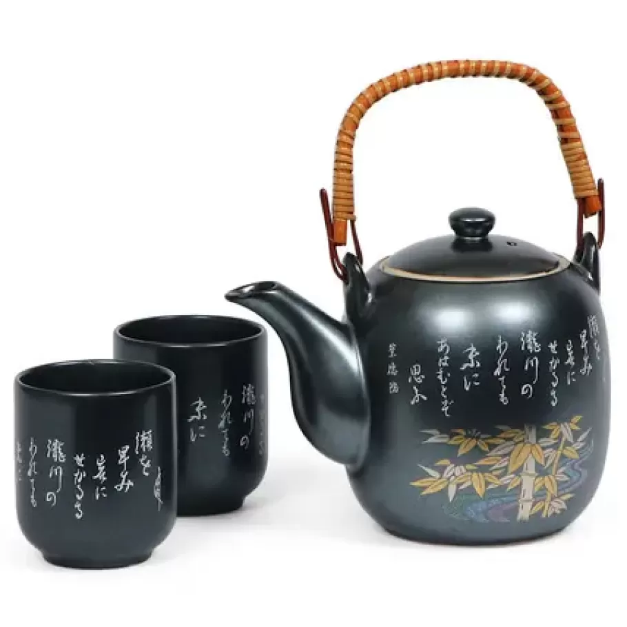 MIYA Company Tea Sets - Ceramic^Gold Bamboo Kintake Tea Set