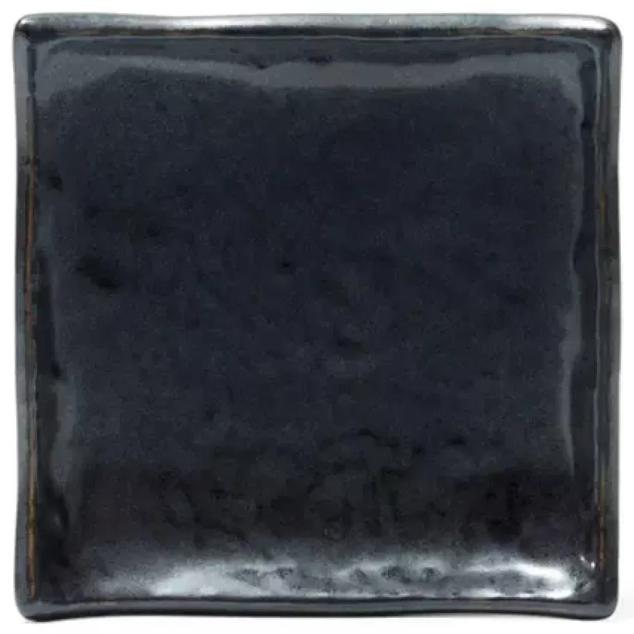 MIYA Company Small Plates^Iron Glaze 5" Sq. Plate