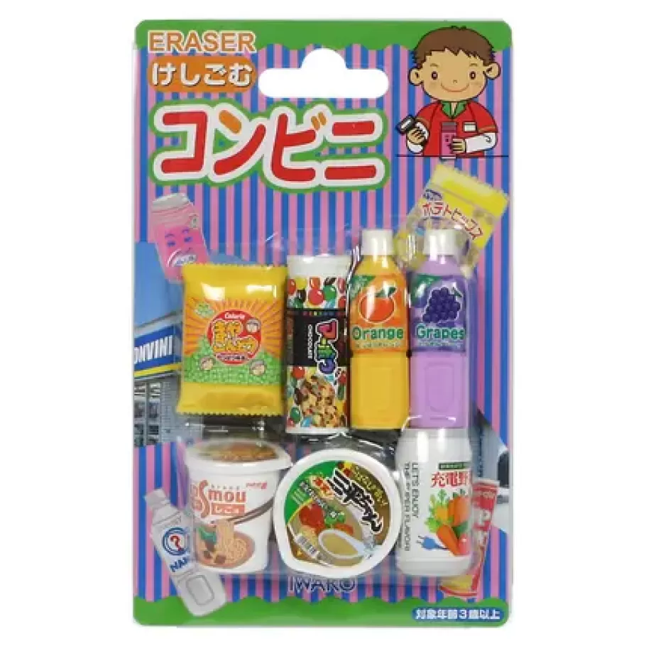 MIYA Company Erasers^Iwako Convenience Store Eraser Pack At Miya