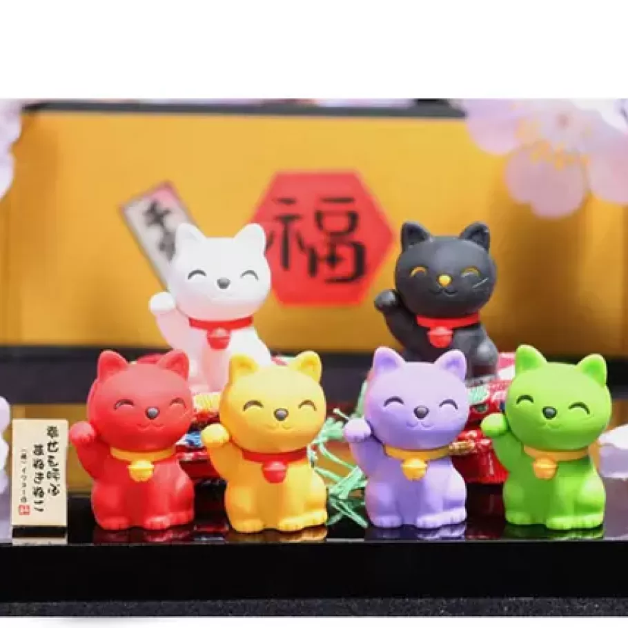 MIYA Company Figurines^Iwako Fortune Cat Erasers