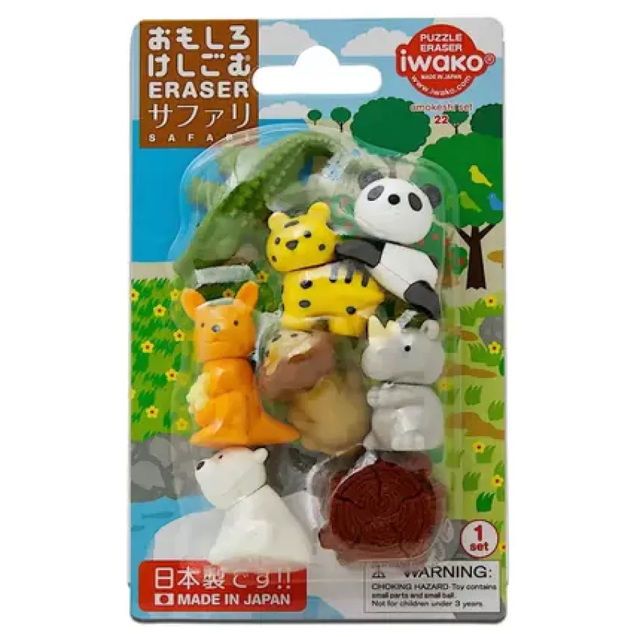 MIYA Company Other^Iwako Safari Animals Eraser Pack At Miya