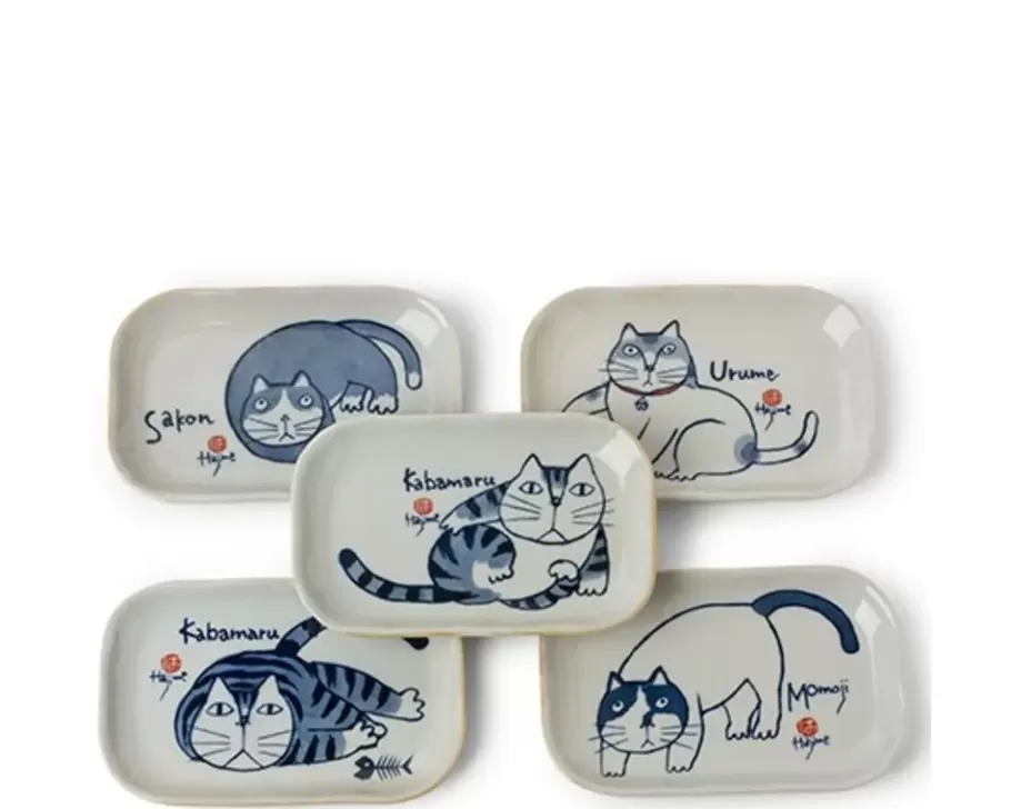 MIYA Company Cats^Kabamaru Rectangle Plate Set/5