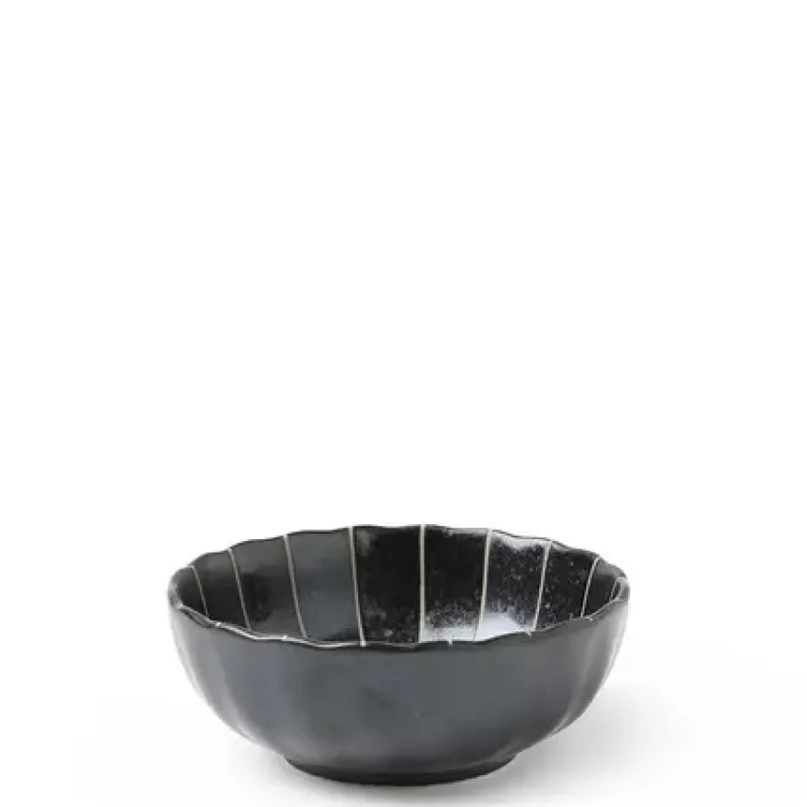 MIYA Company Small Bowls^Kasa Lines Black 4" Bowl