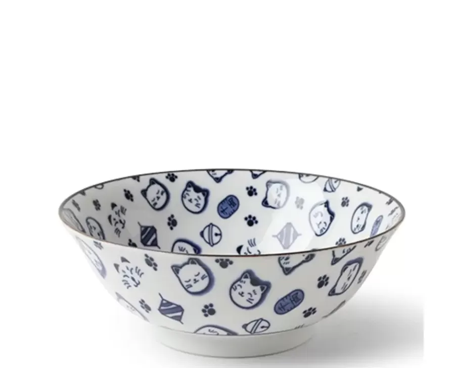 MIYA Company Bowls^Maneki Neko Blue 7.75" Bowl