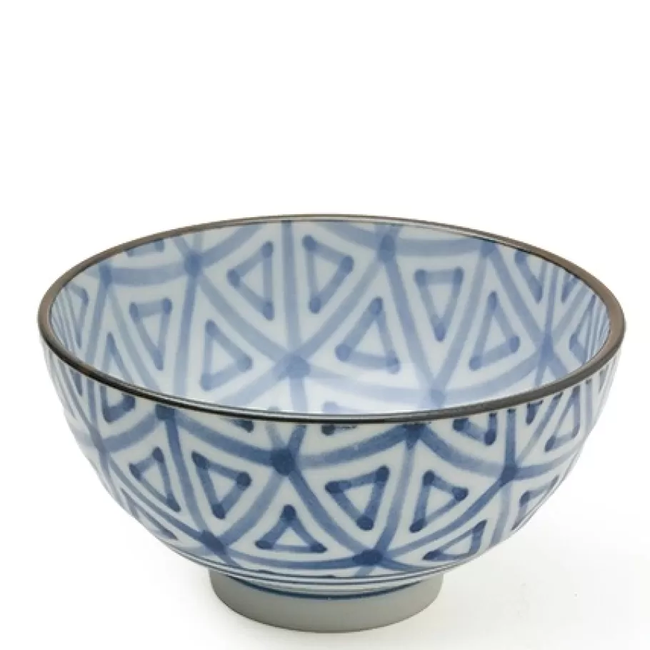 MIYA Company Rice Bowls^Monyou 4.25" Sankaku Rice Bowl