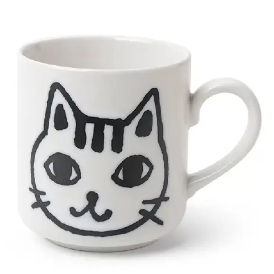 MIYA Company Cats^Mug Cat Face Sketch