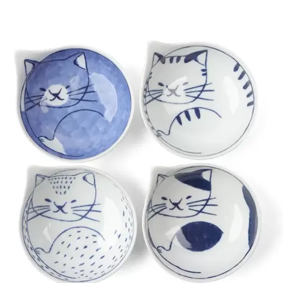 MIYA Company Bowls^Nekotori Cat Bowl 3.75" Set/4