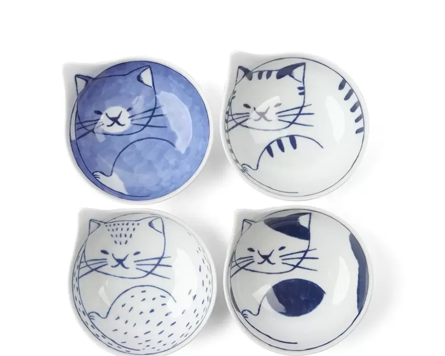 MIYA Company Bowls^Nekotori Cat Bowl 3.75" Set/4