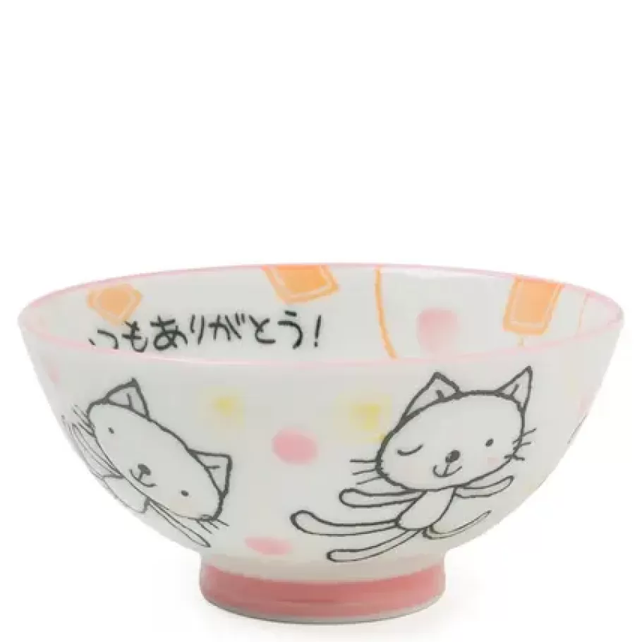 MIYA Company Bowls^Pink Cat 4.25" Rice Bowl