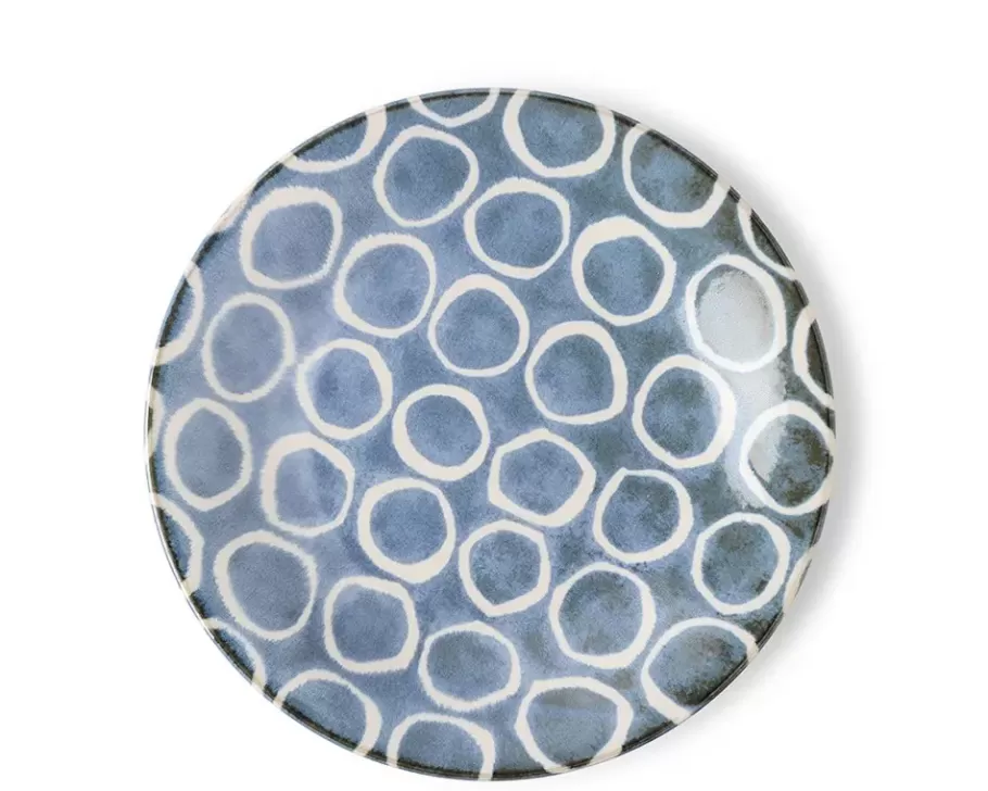 MIYA Company Large Plates^Rustic White Circles 11" Plate