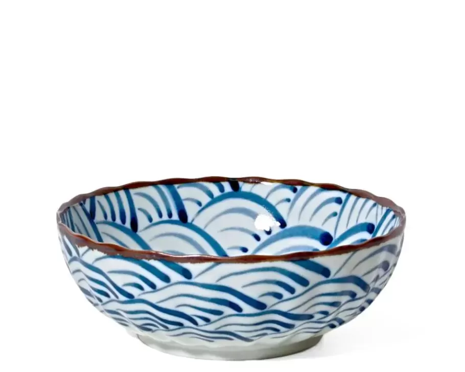 MIYA Company Large Bowls^Saikai Nami Waves 7.25" Bowl