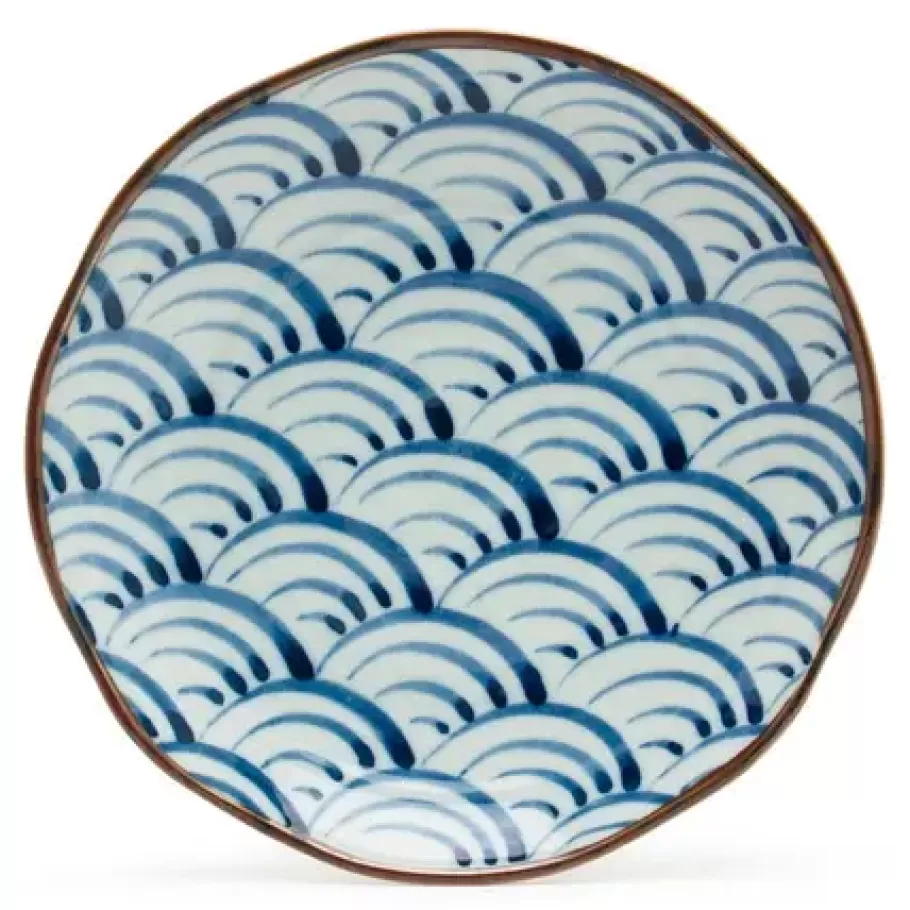 MIYA Company Large Plates^Saikai Nami Waves 9" Plate