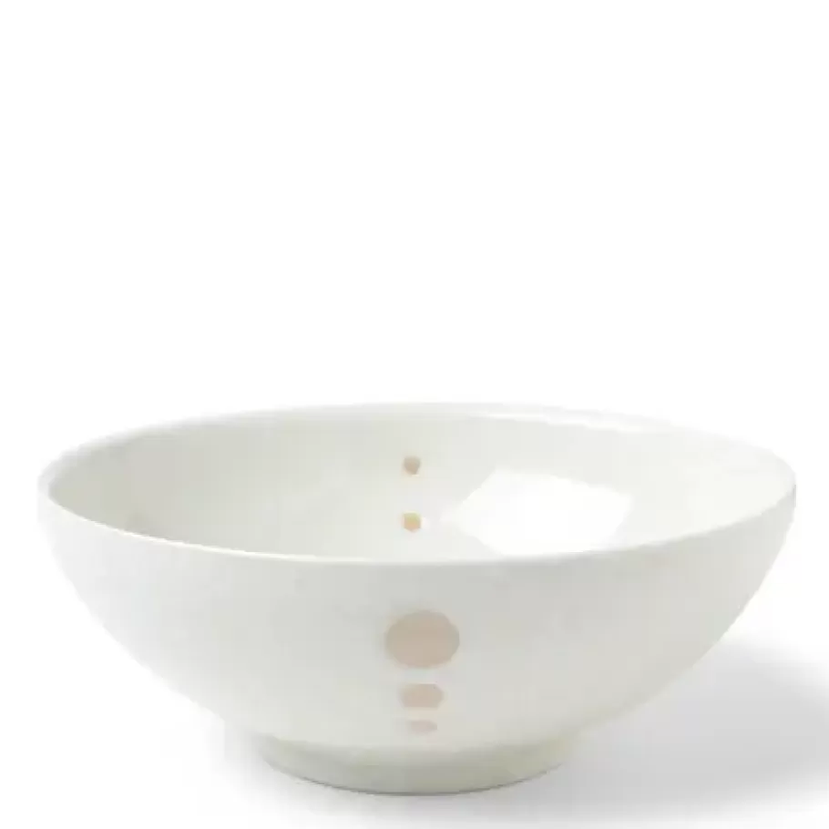 MIYA Company Large Bowls^Satin White Dots 8-3/8" Bowl