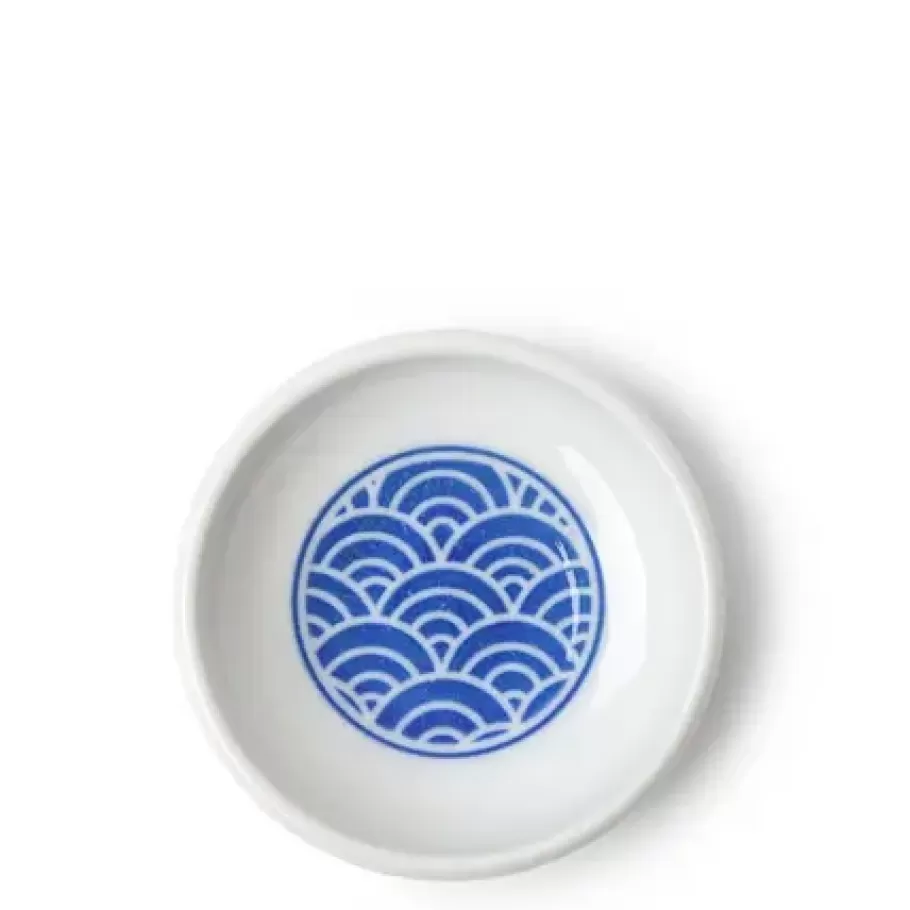 MIYA Company Sauce Dishes^Sauce Dish 3-1/4" Blue Waves Mon