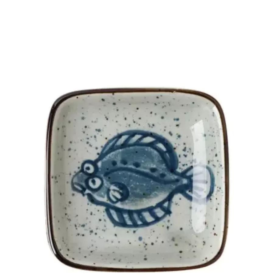 MIYA Company Fish^Sauce Dish 3.5" Flounder