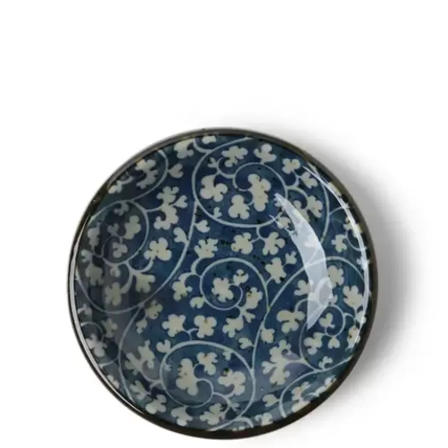 MIYA Company Sauce Dishes^Sauce Dish 3-5/8" Indigo Floral Arabesque