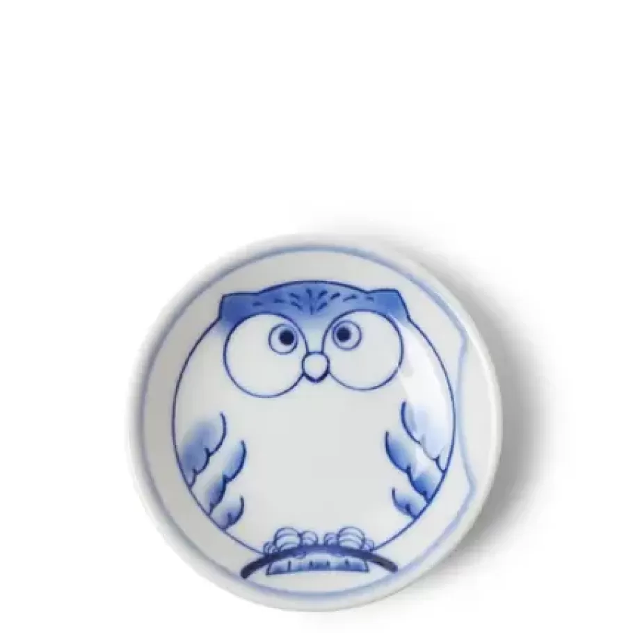 MIYA Company Other^Sauce Dish 3-1/2" Owl Blue