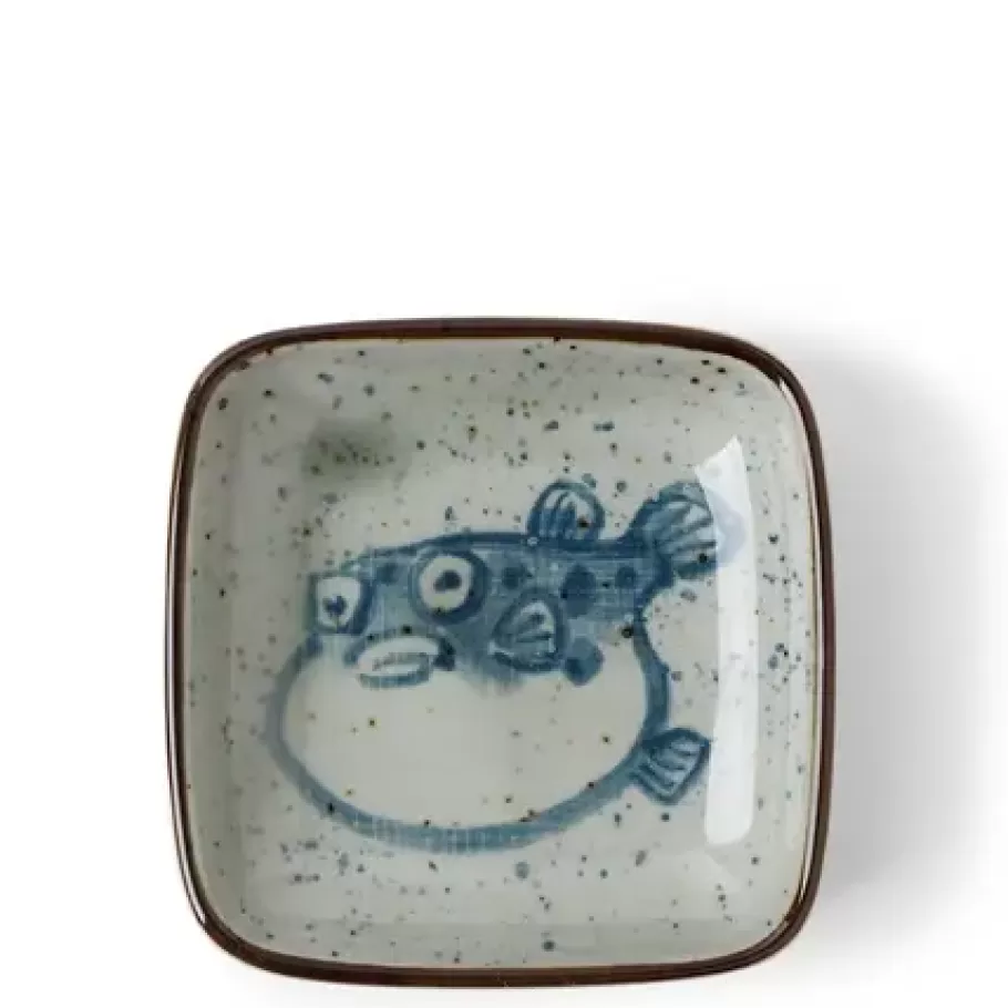 MIYA Company Fish^Sauce Dish 3.5" Puffer Fish